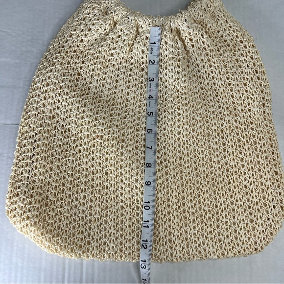 Vintage 70’s Sears, Roebuck & Co Raffia Straw bag with bamboo handles - Picture 9 of 10